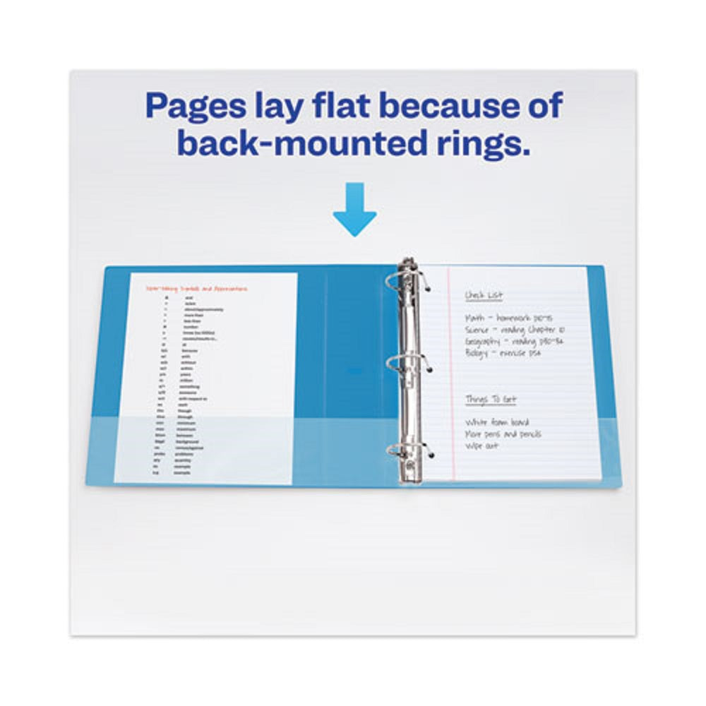 HEAVY-DUTY VIEW BINDER W/ DURAHINGE & ONE TOUCH EZD RINGS - PACIFIC BLUE