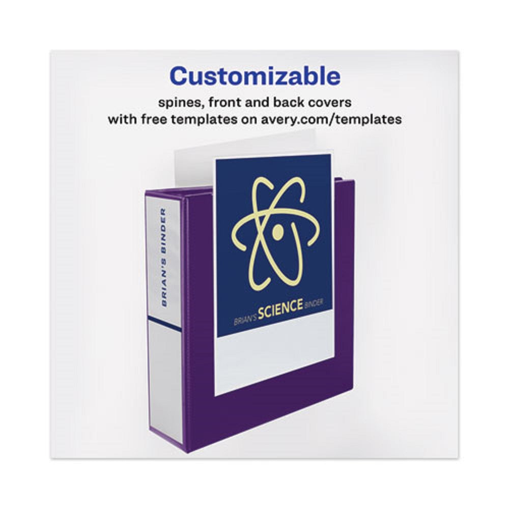 HEAVY-DUTY BIEW BINDERS - LOCKING ONE TOUCH EZD RINGS - PURPLE