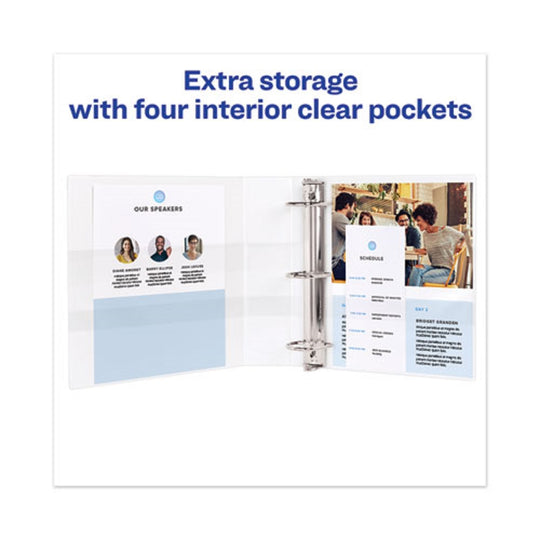 HEAVY-DUTY VIEW BINDERS - LOCKING ONE TOUCH EZD RINGS - CHARTREUSE