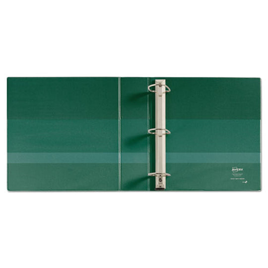 HEAVY-DUTY NON-VIEW BINDER W/ DURAHINGE & ONE TOUCH EZD RINGS - GREEN