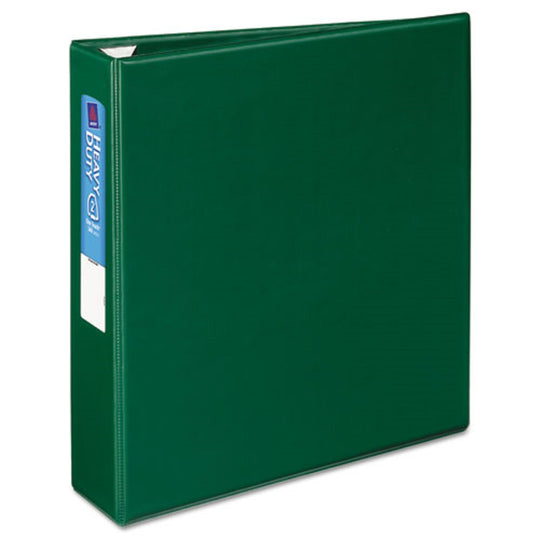 HEAVY-DUTY NON-VIEW BINDER W/ DURAHINGE & ONE TOUCH EZD RINGS - GREEN