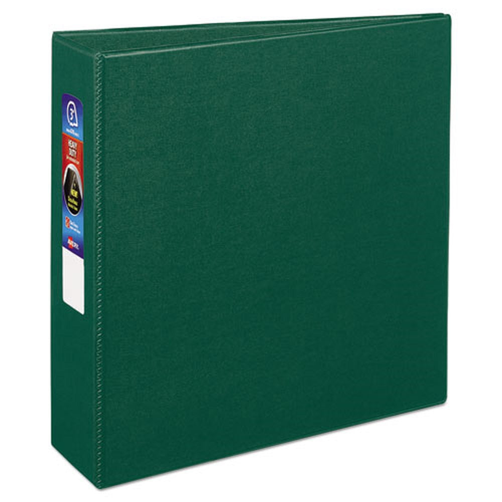 HEAVY-DUTY NON-VIEW BINDER W/ DURAHINGE & LOCKING ONE TOUCH EZD RINGS - GREEN