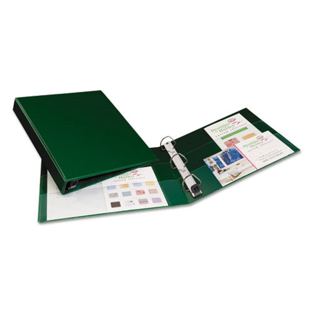 HEAVY DUTY NON-VIEW BINDER  - ONE TOUCH RINGS - GREEN