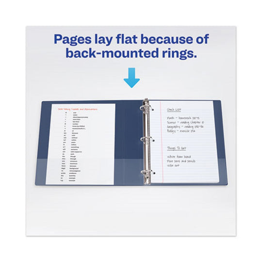 HEAVY-DUTY VIEW 3 RING BINDER - NAVY BLUE