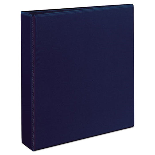 HEAVY-DUTY VIEW BINDER W/ DURAHINGE & ONE TOUCH EZD RINGS - NAVY BLUE