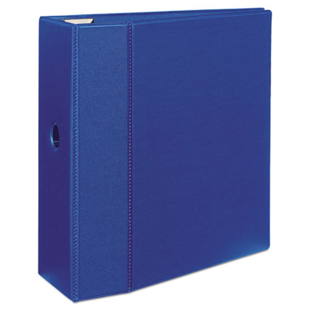 HEAVY DUTY NON-VIEW BINDER W/ DURAHINGE, LOCKING ONE TOUCH EZD RINGS & THUMB NOTCH - BLUE