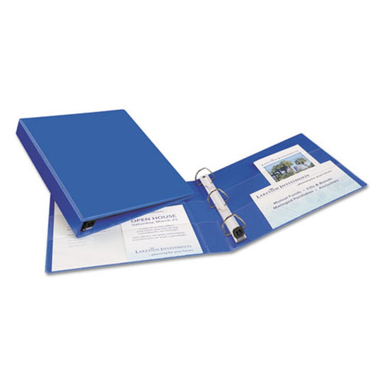 HEAVY-DUTY BINDER - 1" ONE TOUCH RINGS - B LUE