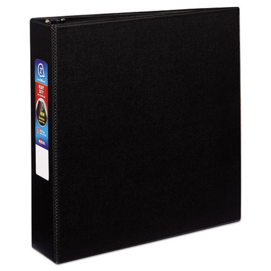 HEAVY-DUTY NON-VIEW BINDER W/ DURAHINGE & ONE TOUCH EZD RINGS - BLACK