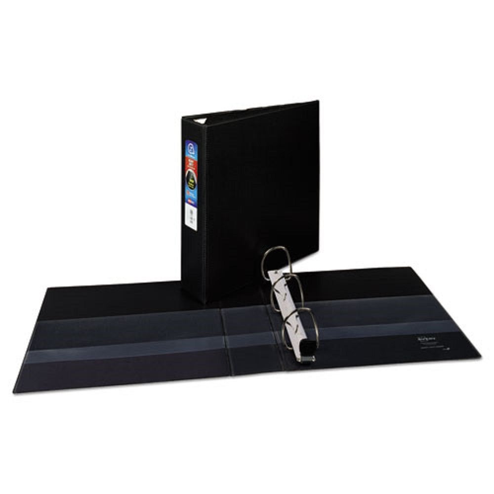 HEAVY-DUTY NON-VIEW BINDER W/ DURAHINGE & ONE TOUCH EZD RINGS - BLACK