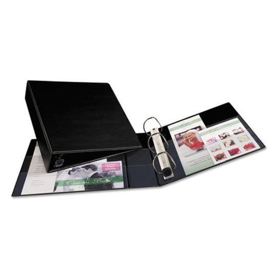 HEAVY-DUTY NON-VIEW BINDER W/ DURAHINGE & ONE TOUCH EZD RINGS - BLACK