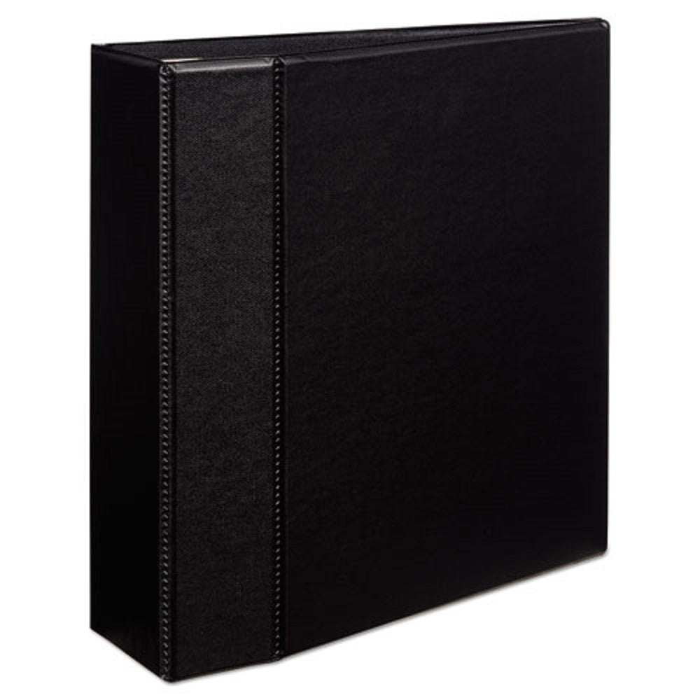 HEAVY-DUTY NON-VIEW BINDER W/ DURAHINGE & LOCKING ONE TOUCH EZD RINGS - BLACK