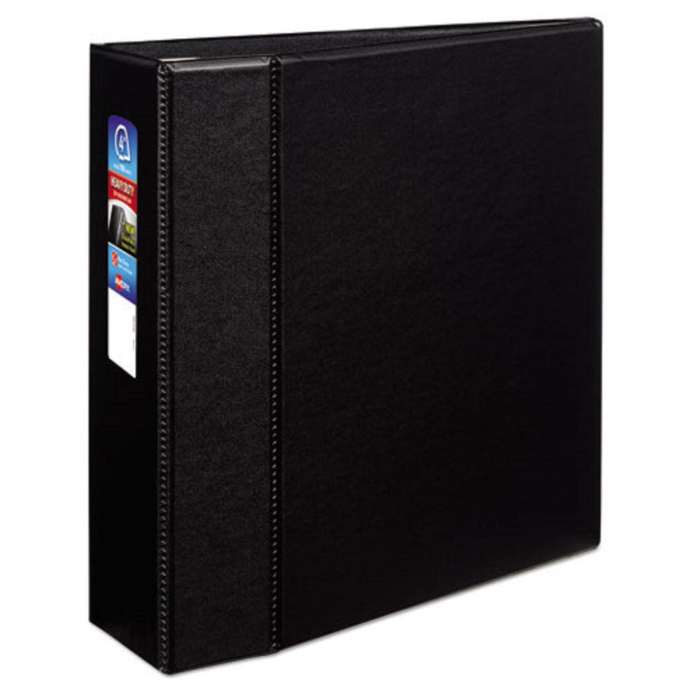 HEAVY-DUTY NON-VIEW BINDER W/ DURAHINGE & LOCKING ONE TOUCH EZD RINGS - BLACK