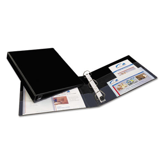 HEAVY-DUTY NON-VIEW BINDER W/ DURAHINGE & ONE TOUCH EZD RINGS - BLACK