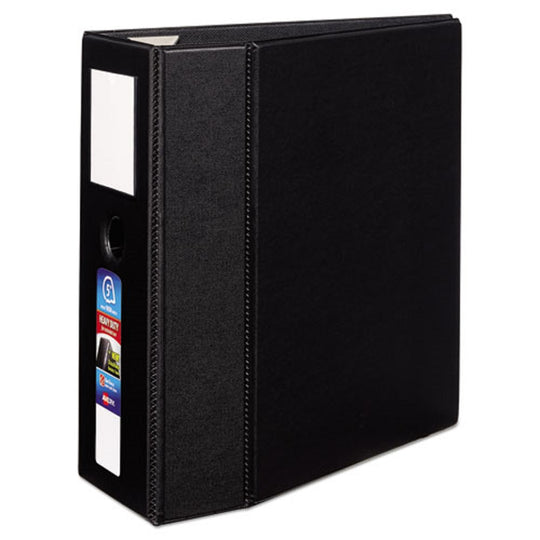 HEAVY-DUTY NON-VIEW BINDER, DURAHINGE, THREE LOCKING ONE TOUCH EZD RINGS - BLACK