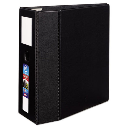 HEAVY-DUTY NON-VIEW BINDER, DURAHINGE, THREE LOCKING ONE TOUCH EZD RINGS - BLACK