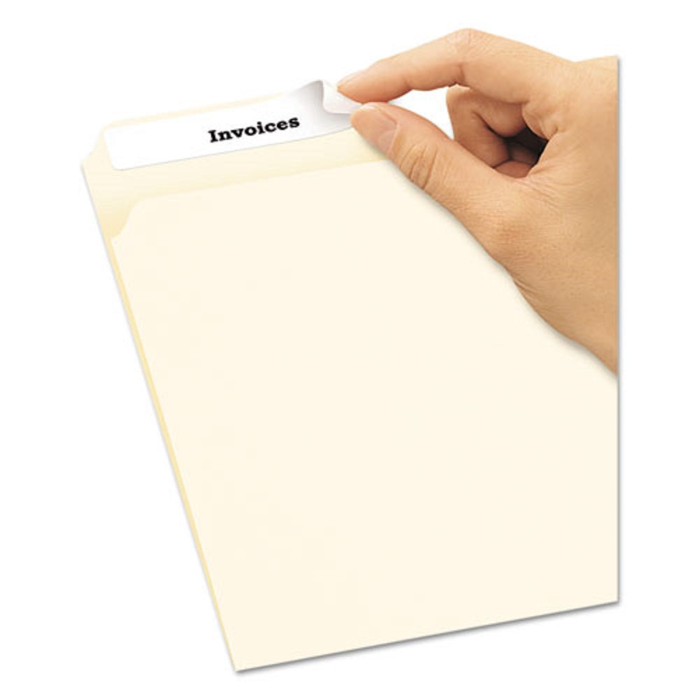 REMOVABLE FILE FOLDER LABELS W/ SURE FEED TECHNOLOGY - WHITE