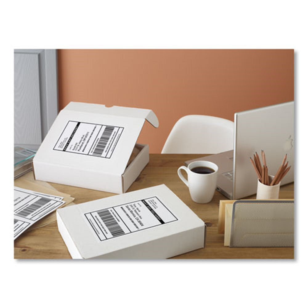 WHITE SHIPPING LABELS W/ TRUBLOCK TECHNOLOGY, INKJET PRINTERS 25-SHEETS/PK