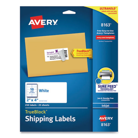 TRUEBLOCK SHIPPING LABELS - WHITE