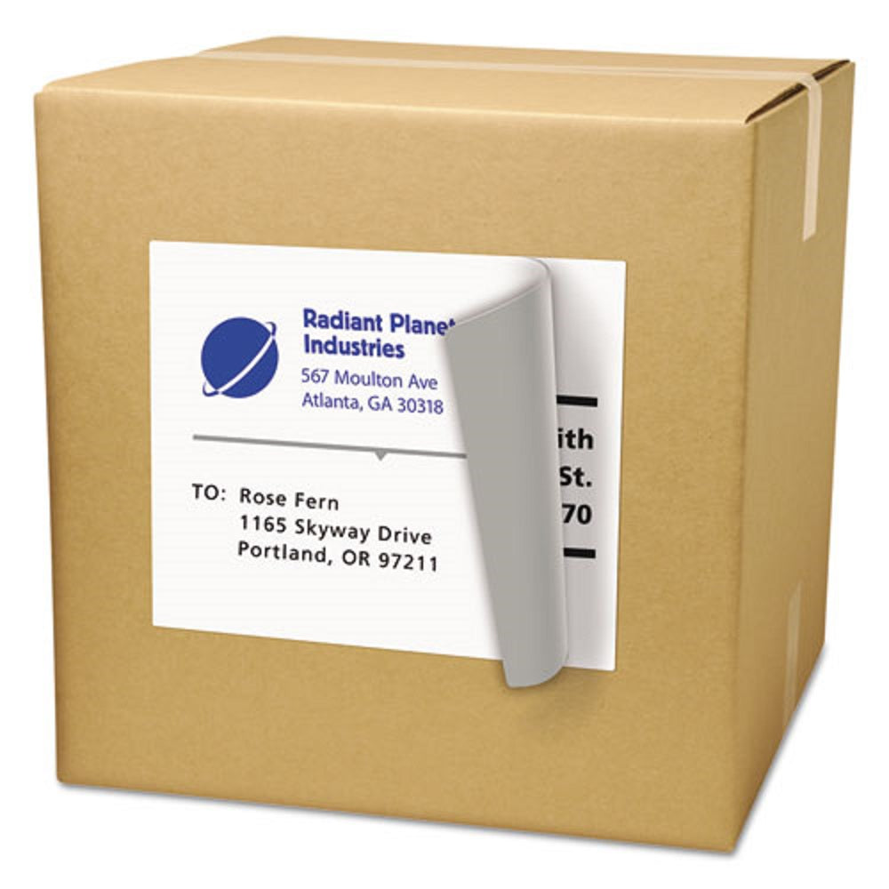 SHIPPING LABELS W/ TRUEBLOCK TECHNOLOGY, INKJET PRINTERS - WHITE