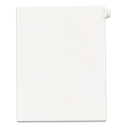 PREPRINTED LEGAL EXHIBIT SIDE TAB INDEX DIVIDERS, ALLSTATE STYLE - WHITE