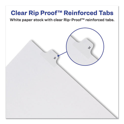 PREPRINTED LEGAL EXHIBIT SIDE TAB INDEX DIVIDERS, ALLSTATE STYLE - WHITE