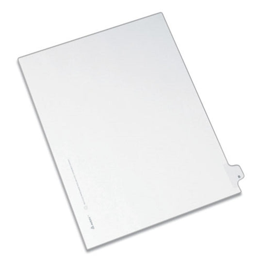 PREPRINTED LEGAL EXHIBIT SIDE TAB INDEX DIVIDERS, ALLSTATE STYLE - WHITE