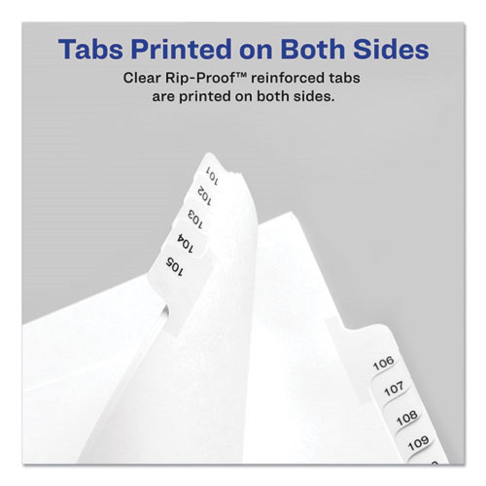 PREPRINTED LEGAL EXHIBIT SIDE TAB INDEX DIVIDERS, ALLSTATE STYLE - WHITE