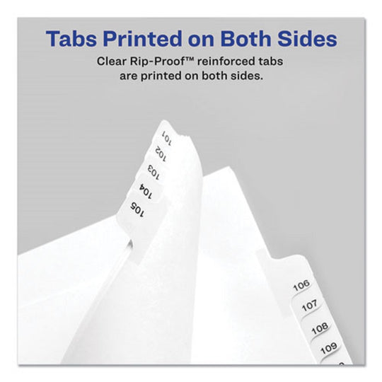 PREPRINTED LEGAL EXHIBIT SIDE TAB INDEX DIVIDERS, ALLSTATE STYLE, 26 TAB - WHITE