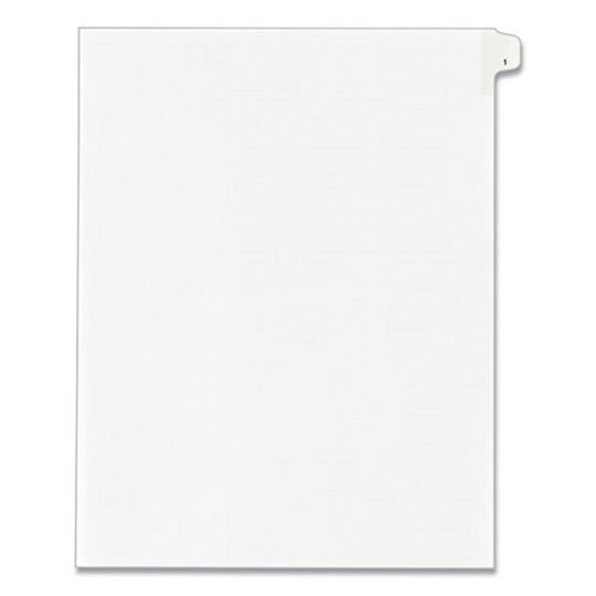 PREPRINTED LEGAL EXHIBIT SIDE TAB INDEX DIVIDERS, ALLSTATE STYLE - WHITE