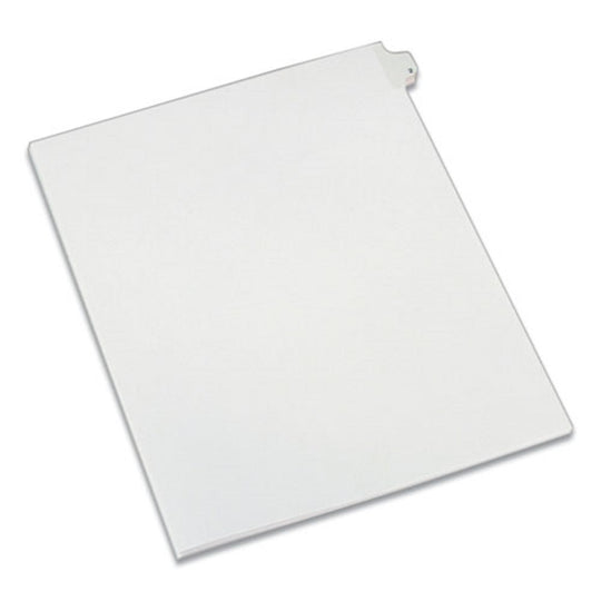 PREPRINTED LEGAL EXHIBIT SIDE TAB INDEX DIVIDERS, ALLSTATE STYLE - WHITE