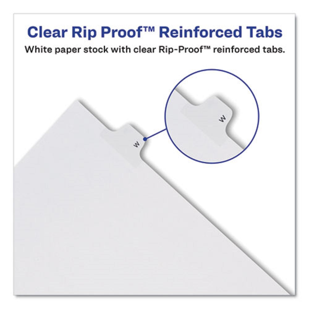 PREPRINTED LEGAL EXHIBIT SIDE TAB INDEX DIVIDERS, ALLSTATE STYLE - WHITE