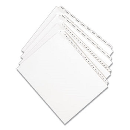 PREPRINTED LEGAL EXHIBIT SIDE TAB INDEX DIVIDERS, ALLSTATE STYLE - WHITE