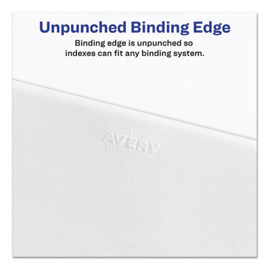 PREPRINTED LEGAL EXHIBIT SIDE TAB INDEX DIVIDERS, ALLSTATE STYLE - WHITE