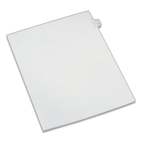 PREPRINTED LEGAL EXHIBIT SIDE TAB INDEX DIVIDERS, ALLSTATE STYLE - WHTIE