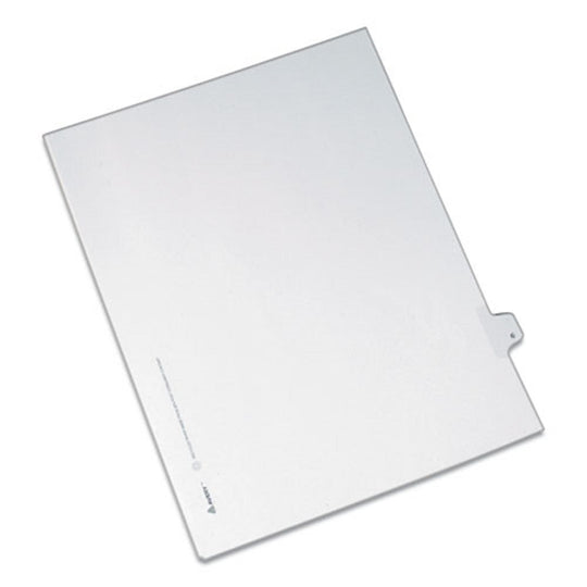 PREPRINTED LEGAL EXHAIBIT SIDE TAB INDEX DIVIDERS, ALLSTATE STYLE - WHITE