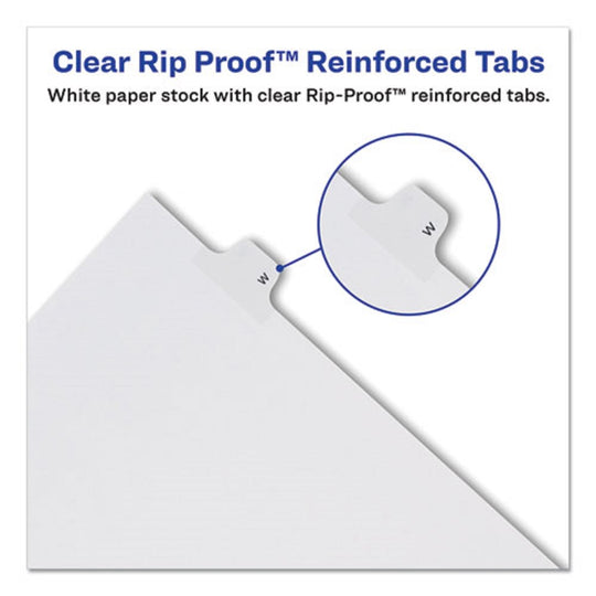 PREPRINTED LEGAL EXHAIBIT SIDE TAB INDEX DIVIDERS, ALLSTATE STYLE - WHITE