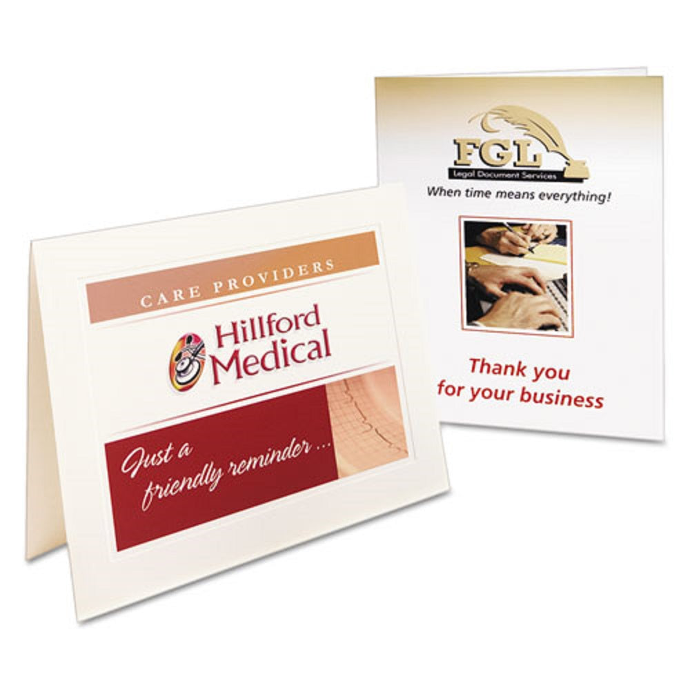 NOTE CARDS W/ MATCHING ENVELOPES, INKJET - MATTE WHITE