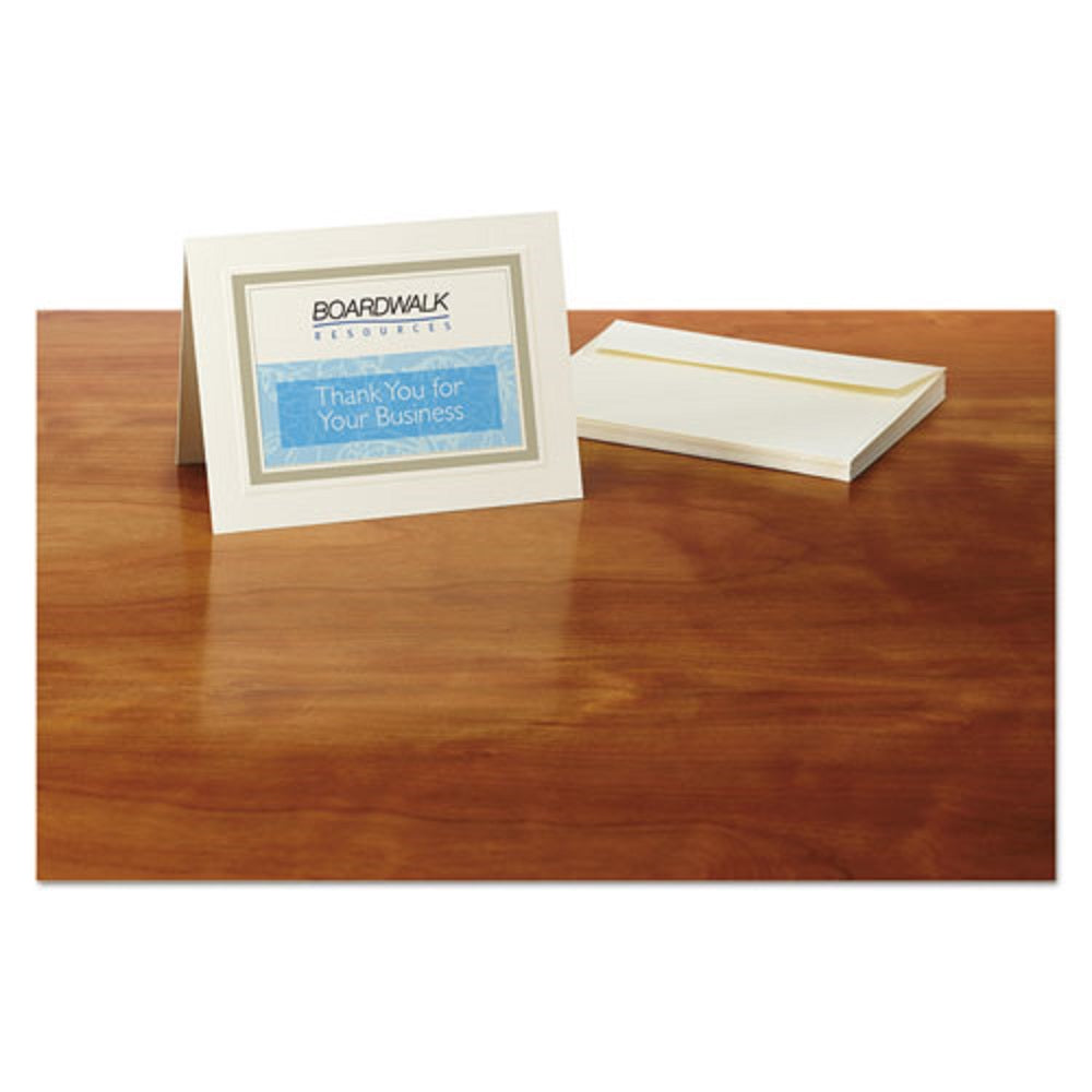 NOTE CARDS W/ MATCHING ENVELOPES, INKJET - EMBOSSED MATTE IVORY