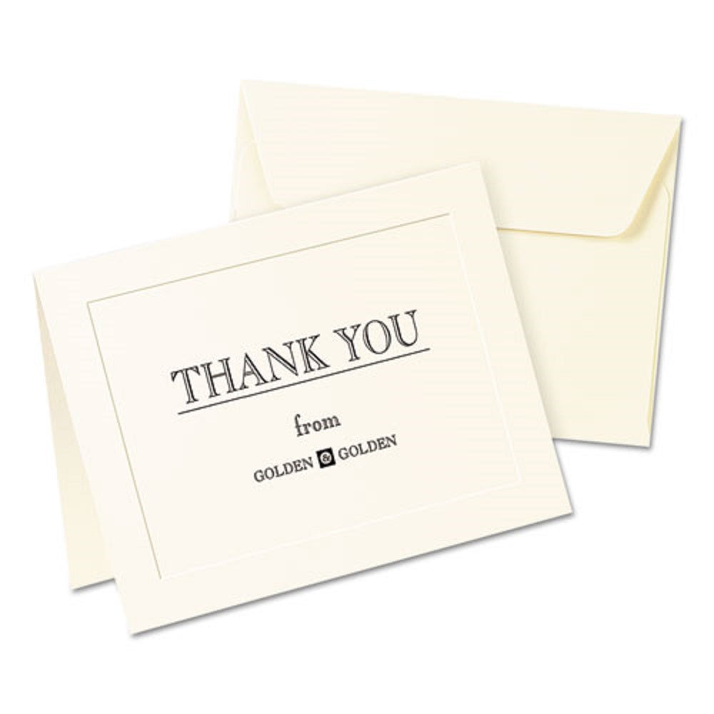 NOTE CARDS W/ MATCHING ENVELOPES, INKJET - EMBOSSED MATTE IVORY