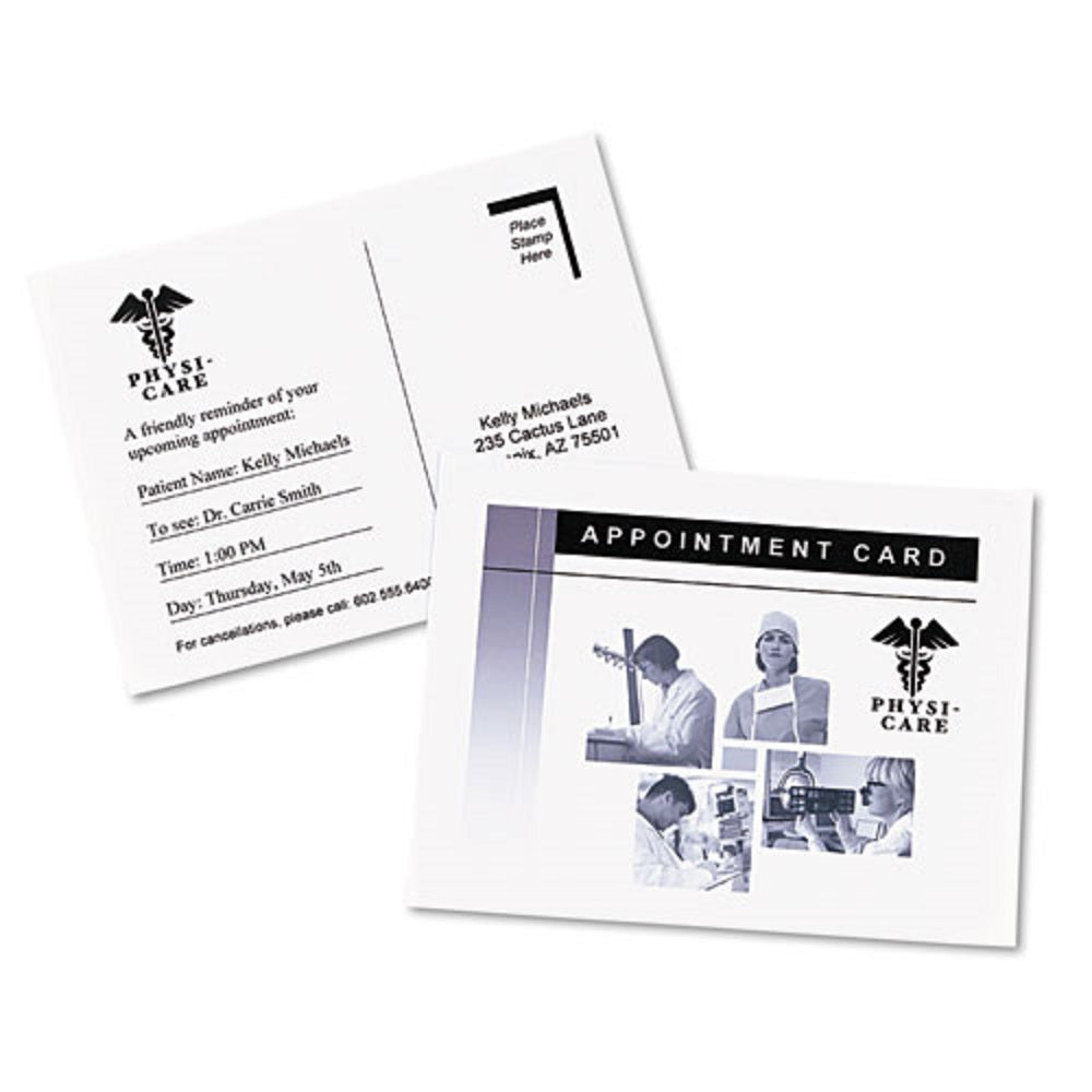 GLOSSY WHITE POST CARDS