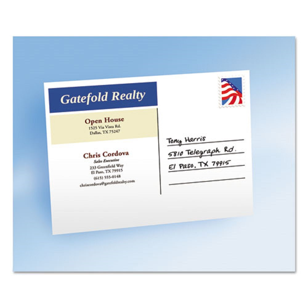 GLOSSY WHITE POST CARDS