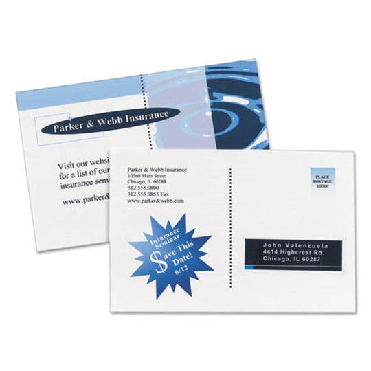 POSTCARDS FOR INKJET PRINTERS - 4 1/4 x 5 1/2 - MATTE WHITE