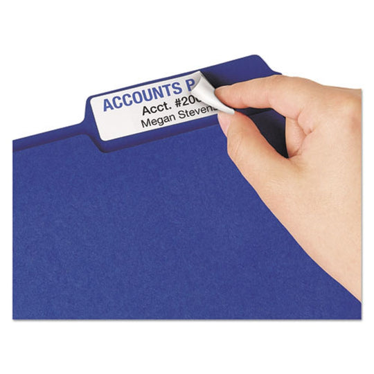 REMOVABLE FILE FOLDER LABELS W/ SURE FEED TECHNOLOGY - WHITE