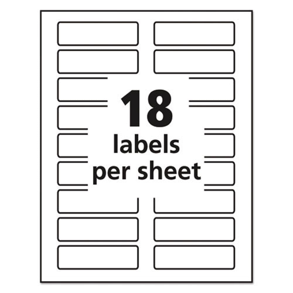 REMOVABLE FILE FOLDER LABELS W/ SURE FEED TECHNOLOGY - WHITE