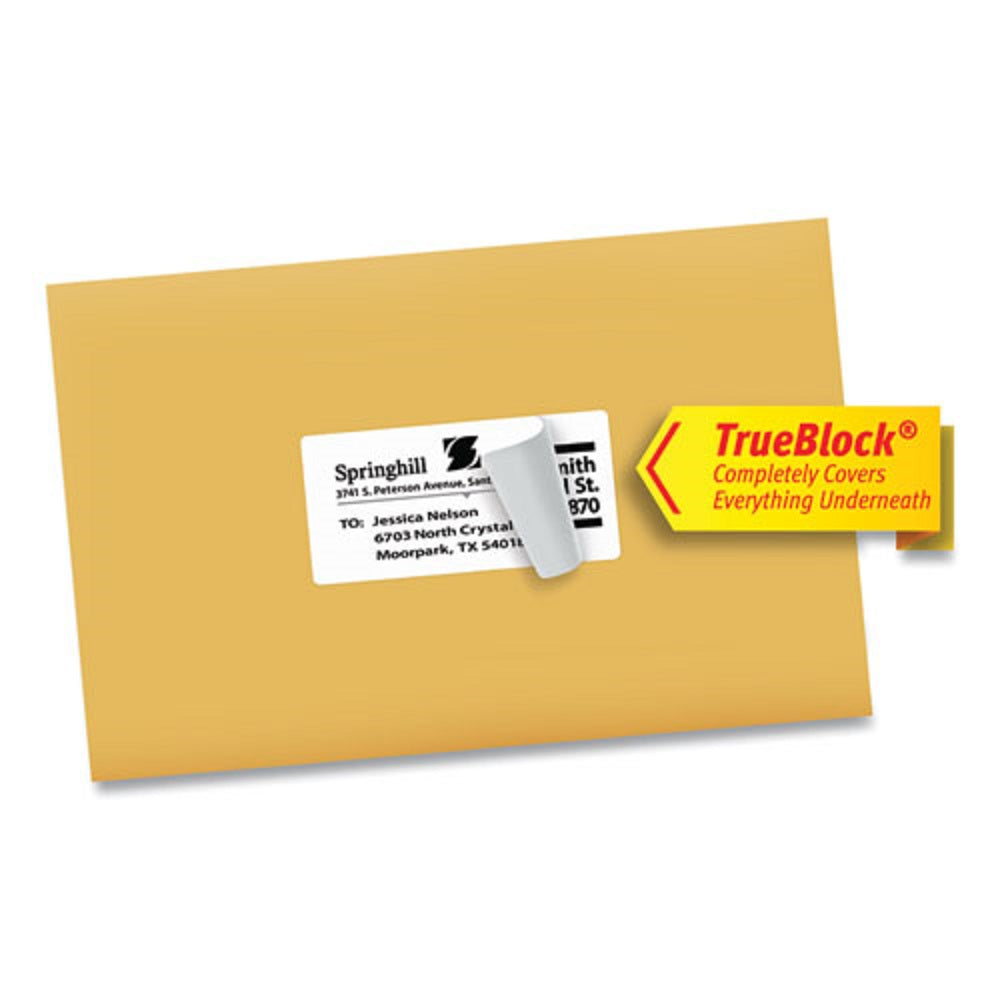 SHIPPING LABELS W/ TRUE BLOCK TECHNOLOGY, INKJET PRINTERS - WHITE