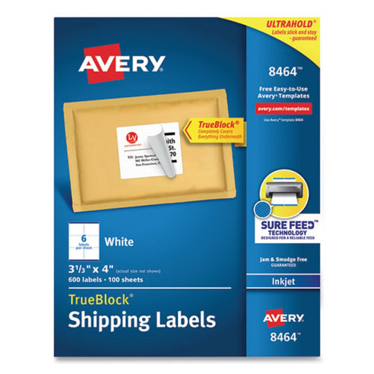 SHIPPING LABELS W/ TRUE BLOCK TECHNOLOGY - WHITE