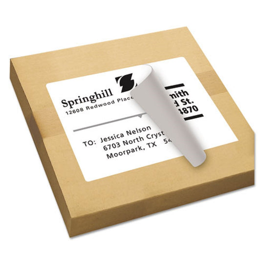 SHIPPING LABELS W/ TRUE BLOCK TECHNOLOGY, INKJET PRINTERS - WHITE