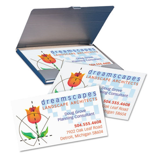 PRINTABLE MICROPERFORATED BUSINESS CARDS W/ SURE FEED TECHNOLOGY, INKJET - WHITE