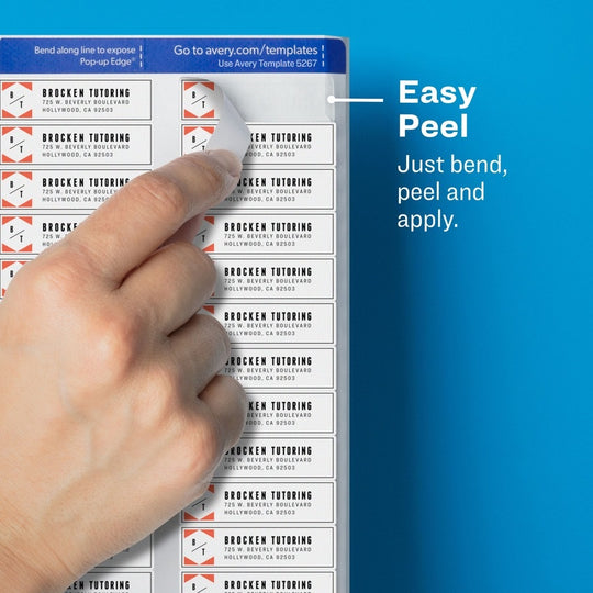 EASY PEEL MAILING LABELS W/ SURE FEED TECHNOLOGY, INKJET PRINTERS - CLEAR