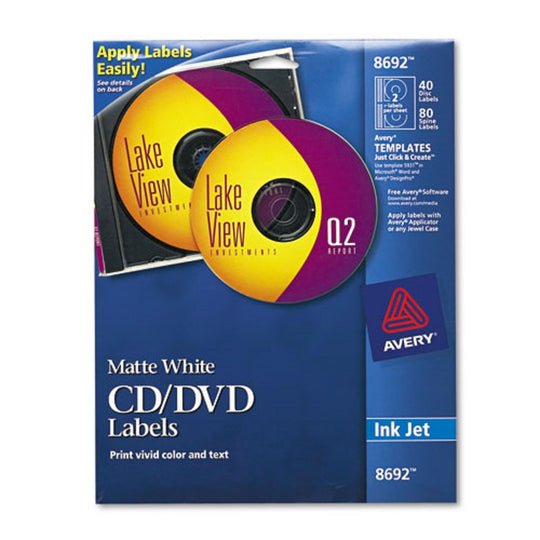 INKJET CD LABELS - MATTE WHITE